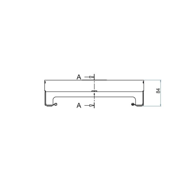 Produktbild UBD 324 301  -  Unterflur-Bodendose UBD 320 inkl. Deckel mit Kante, geschlossen, 30mm Vertiefung und 1 Schnurauslass